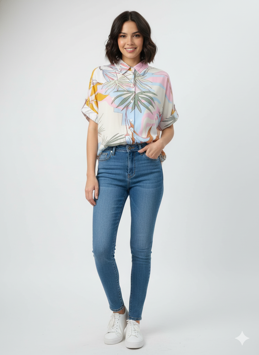 Gemini_Generated_Image_kqio34kqio34kqio Camisa Estampada Tropical - Image 2