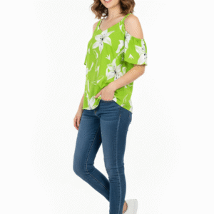 Blusa Verde Floreada